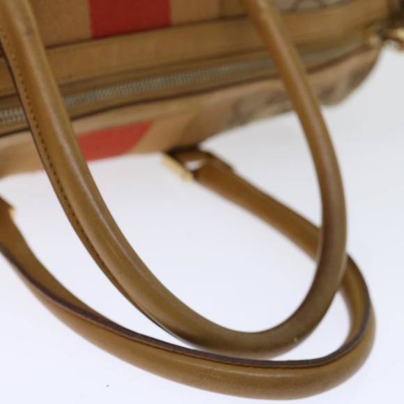 GUCCI GG Canvas Sherry Line Hand Bag Beige Red Brown 000 0846 Auth 70123 - Picture 8 of 16